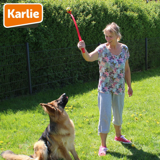 Karlie Ballschleuder - 30 / 63 cm lang - Shooter mit Ball Launcher Wurfschleuder