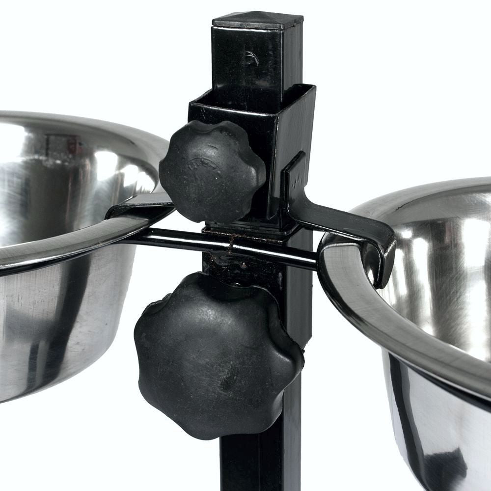 Karlie Napfständer höhenverstellbar - Edelstahl Doppelnapf Wassernapf Fressnapf