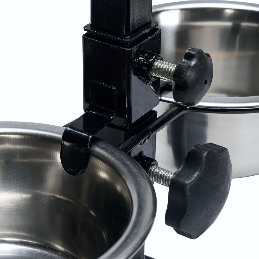 Karlie Napfständer höhenverstellbar - Edelstahl Doppelnapf Wassernapf Fressnapf