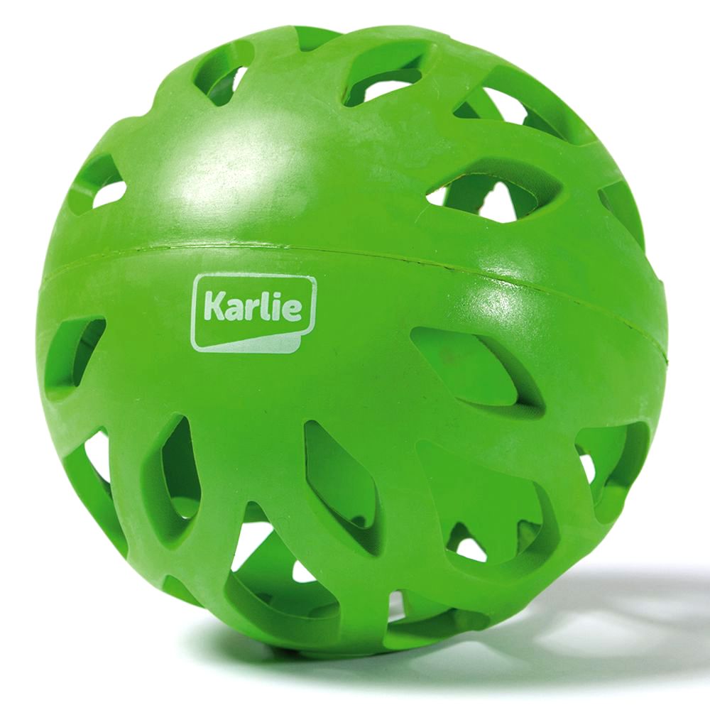Karlie Vollgummi-Hundespielzeug Gitterball - Apportierspielzeug Ball Gummiball