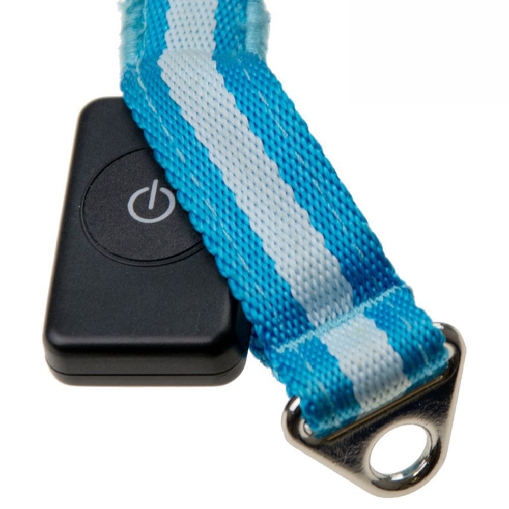 Karlie LED Leinenverlängerung VISIO - blau orange - Leuchtleine Gurt Hundeleine