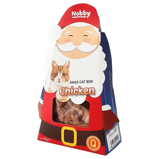 Nobby XMAS Cat Box Chicken - Weihnachtssnacks für Katzen - Leckerli Weihnachten