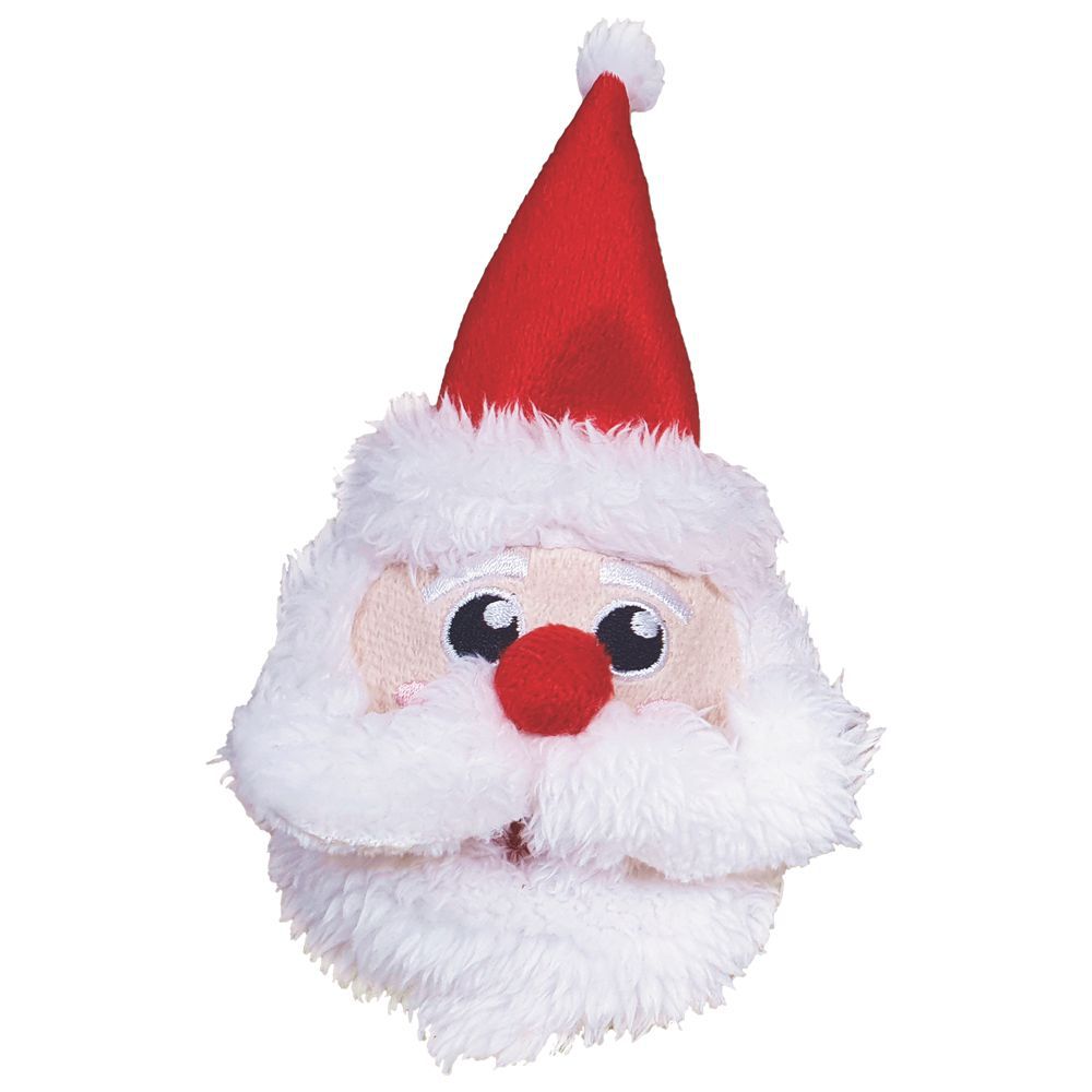Nobby XMAS Plüsch Ball - Elch Weihnachtsmann - 14 cm Hundespielzeug mit Squeaker