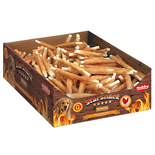 Nobby StarSnack Barbecue Wrapped Chicken Sticks - Größe S - Hundesnack Kausnack