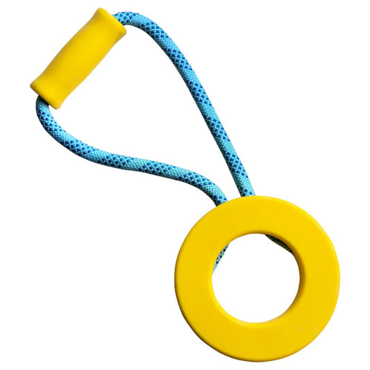 Nobby TPR Wasserspielzeug FLOATING - Ring mit Seil + Griff - Apportierspielzeug