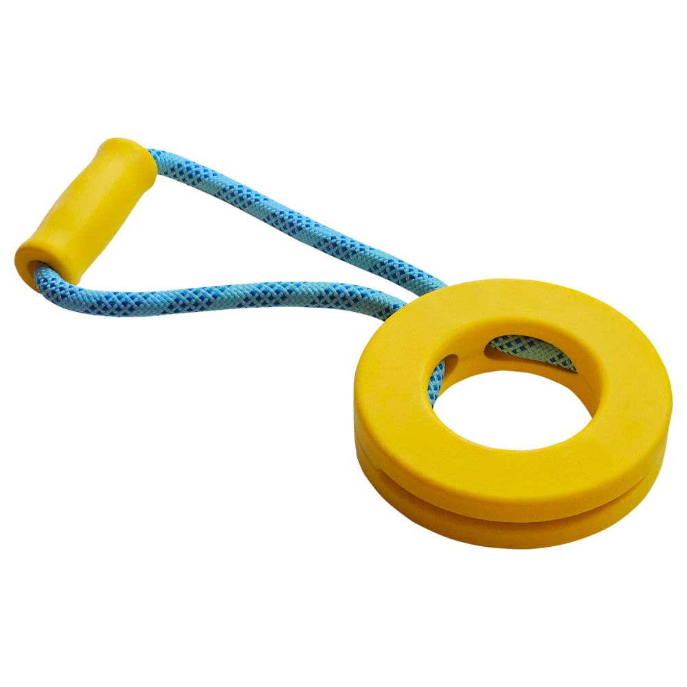 Nobby TPR Wasserspielzeug FLOATING - Ring mit Seil + Griff - Apportierspielzeug