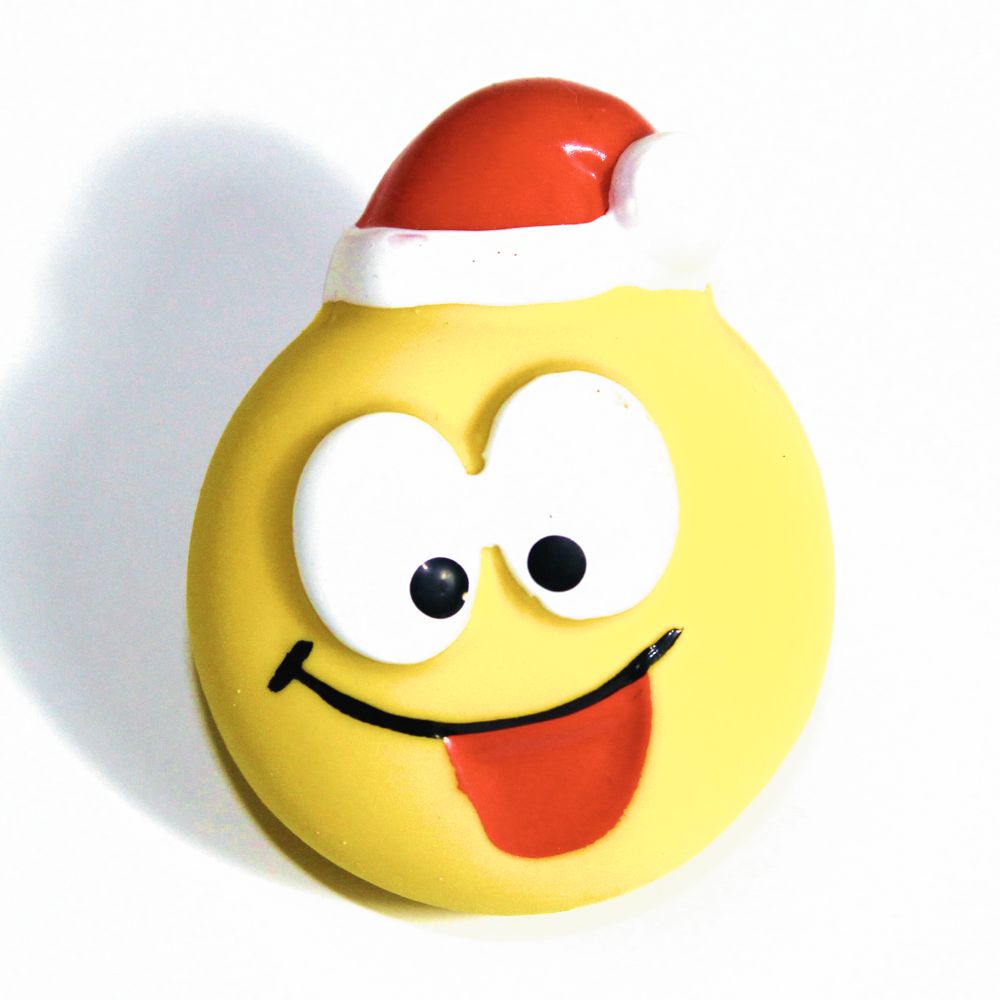 Nobby XMAS Latex Hundespielzeug SMILEY - gelb