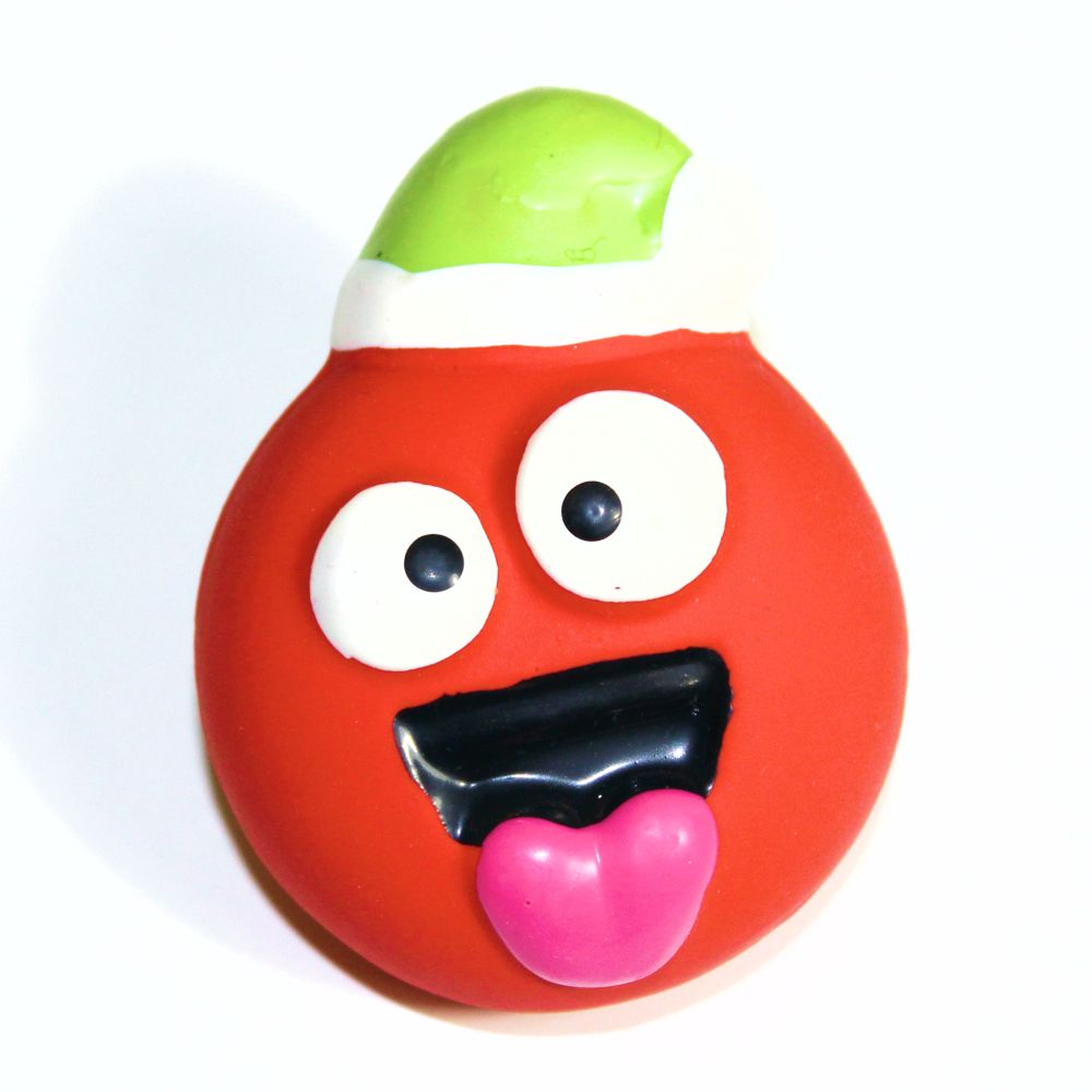 Nobby XMAS Latex Hundespielzeug SMILEY - rot