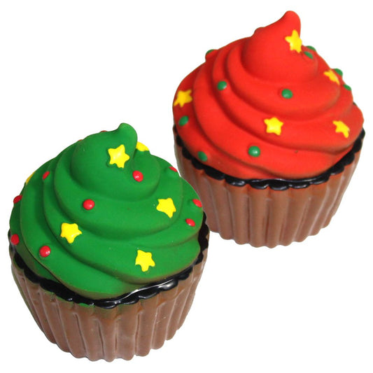 Nobby XMAS Latex Hundespielzeug MUFFIN - quietscht - Apportierspiel Weihnachten