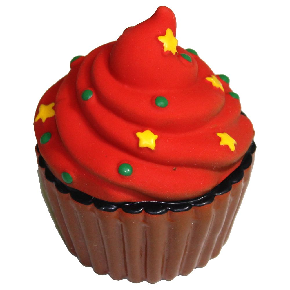 Nobby XMAS Latex Hundespielzeug MUFFIN - rot