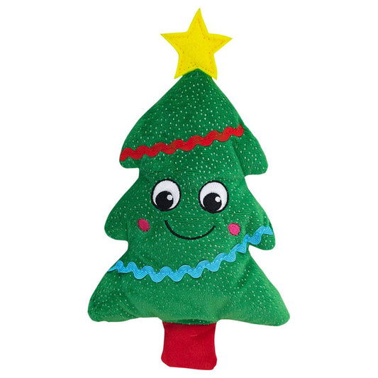 Nobby XMAS Plüsch Weihnachtsbaum - 23 cm mit Squeaker Hundspielzeug Kuscheltier