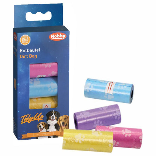 Nobby TidyUp Kotbeutel - pastell - 4 Rollen / 60 Stück