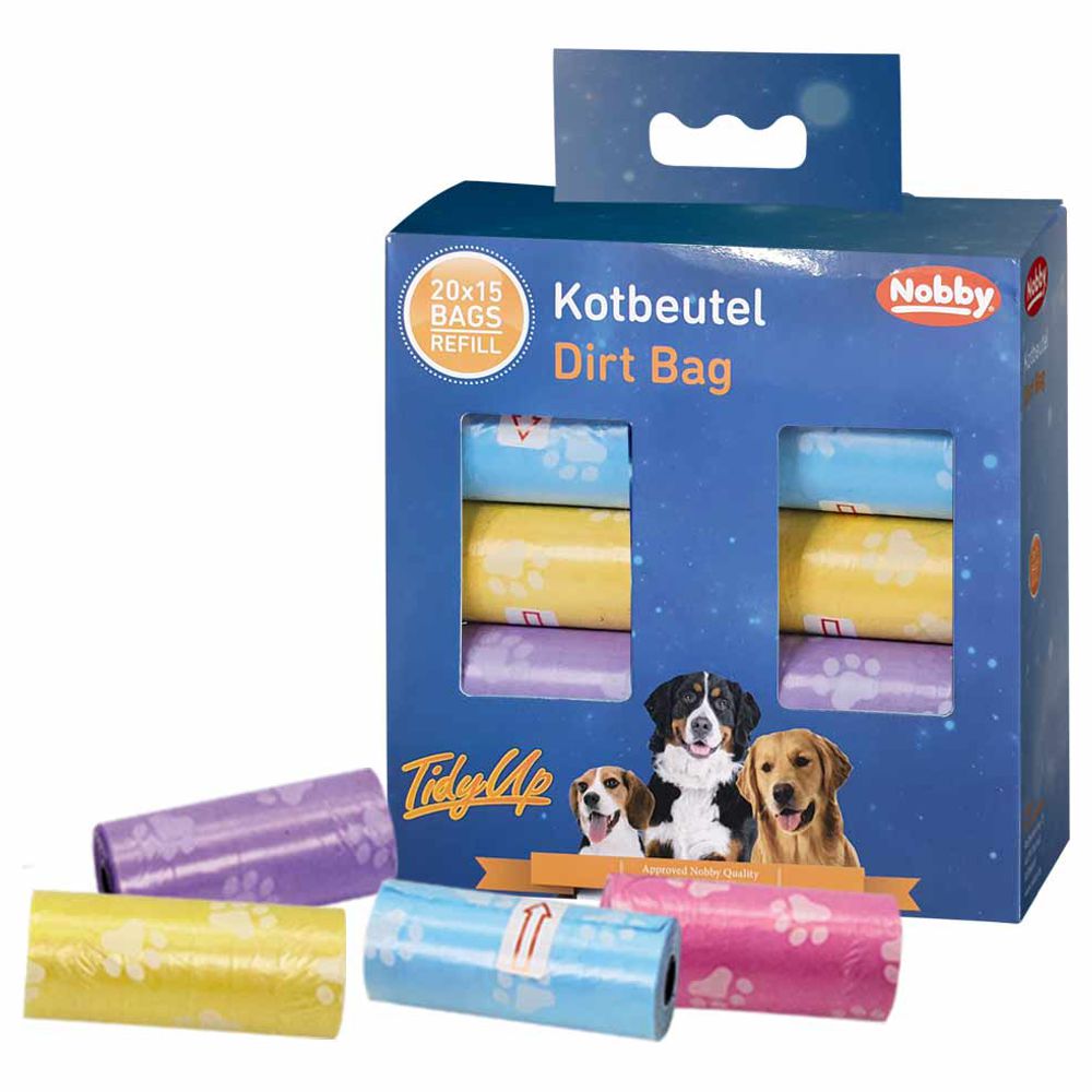 Nobby TidyUp Kotbeutel - pastell - 20 Rollen / 300 Stück