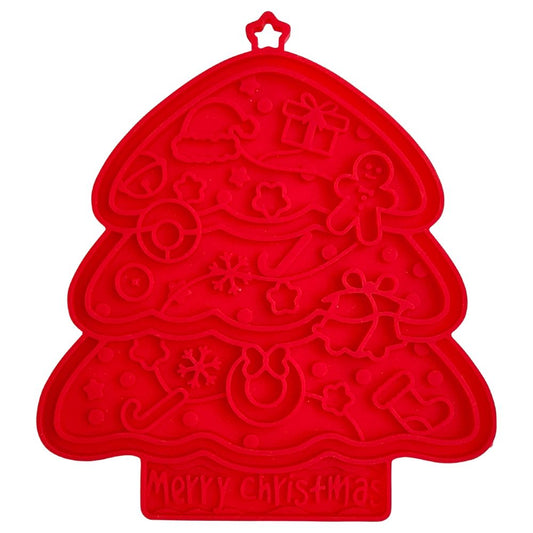 Nobby XMAS Silikon-Leckmatte TREE - Hund Katze - Schleckmatte Anti-Schlingmatte