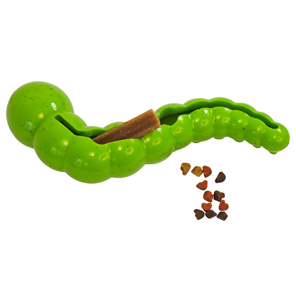 Nobby TPR Snackspielzeug Raupe - 24 cm - Kauspielzeug Beschäftigungsspielzeug