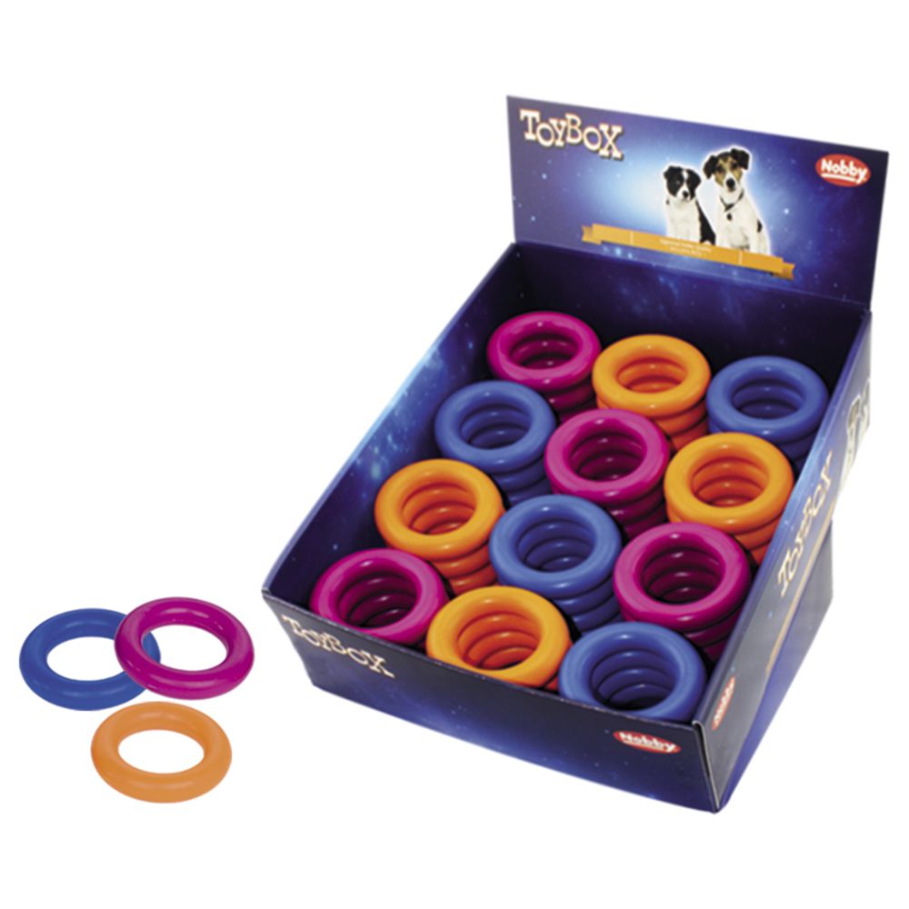 Nobby Gummiring 9 cm - Ring Hundespielzeug Wurfspiel Apportierspiel Zahnpflege