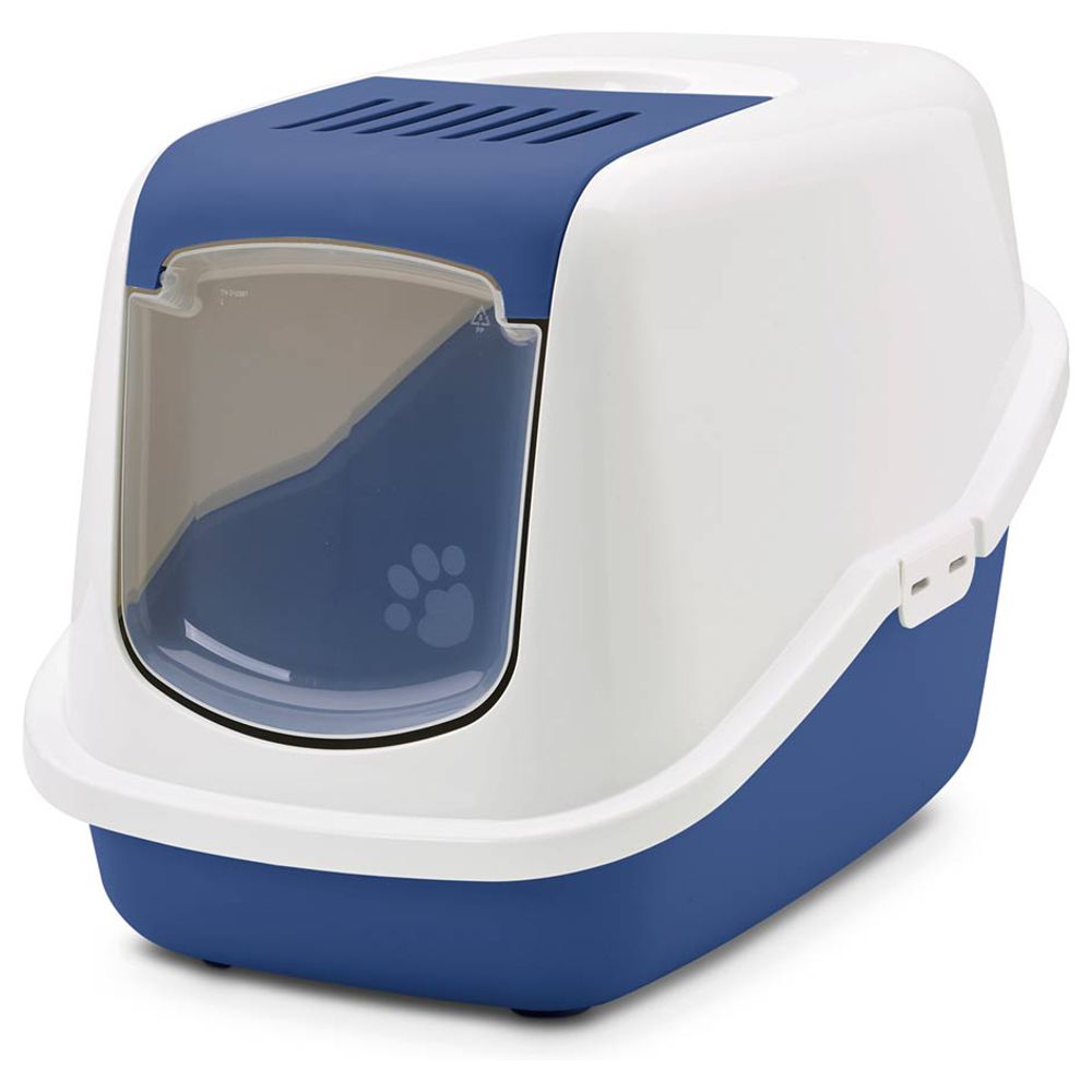 Savic Katzentoilette NESTOR - blau-weiß