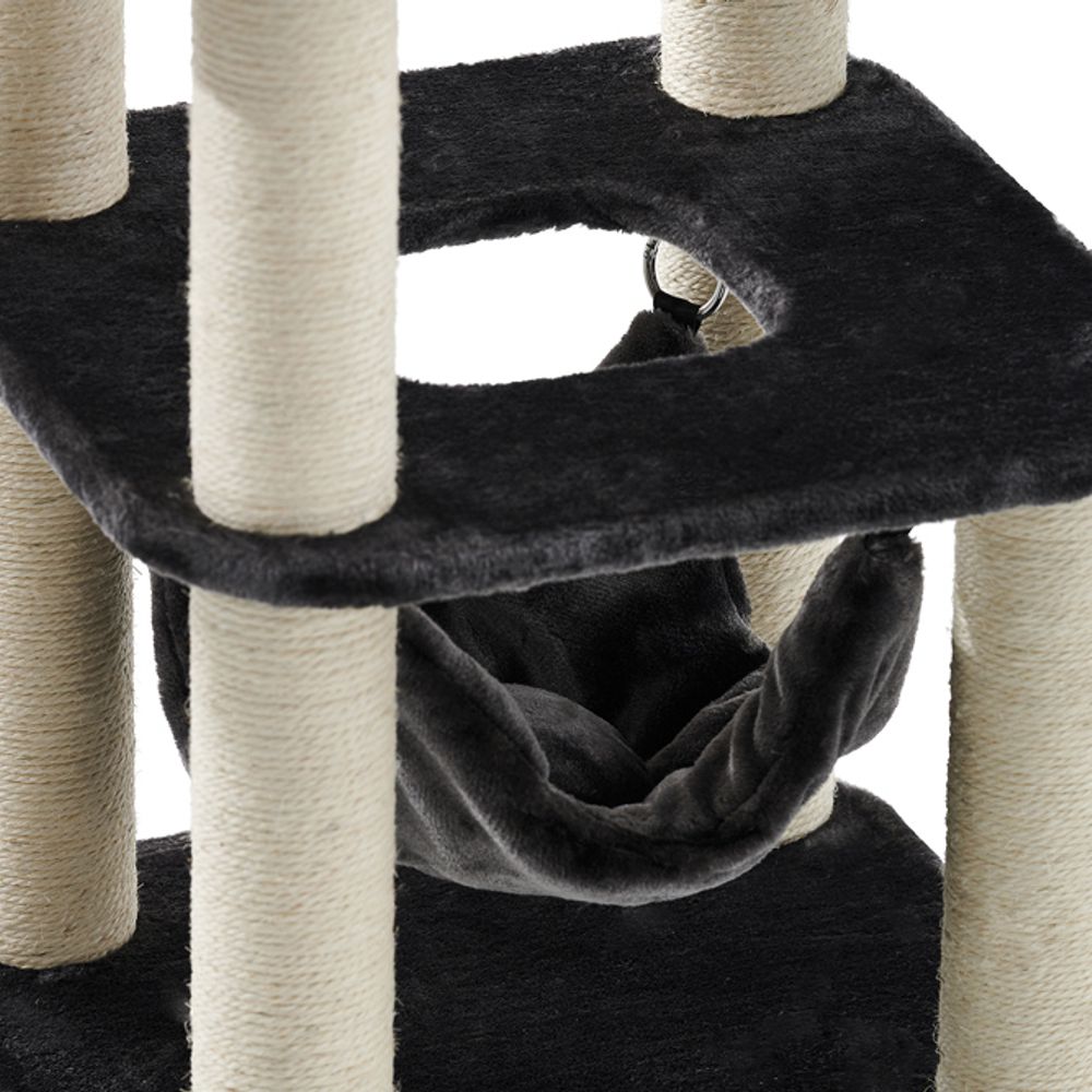 Nobby Katzen Kratzbaum Classic ZADA - 50 x 50 x 145 cm - Plüsch Höhle Hängematte