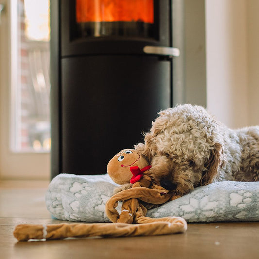 Nobby XMAS Plüsch Lebkuchenmann - 100 cm - knistert & quietscht - Hundspielzeug