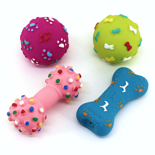 Nobby Latex Spielzeug - Ball Hantel Knochen - Hundespiel Wurfspiel Gummiball