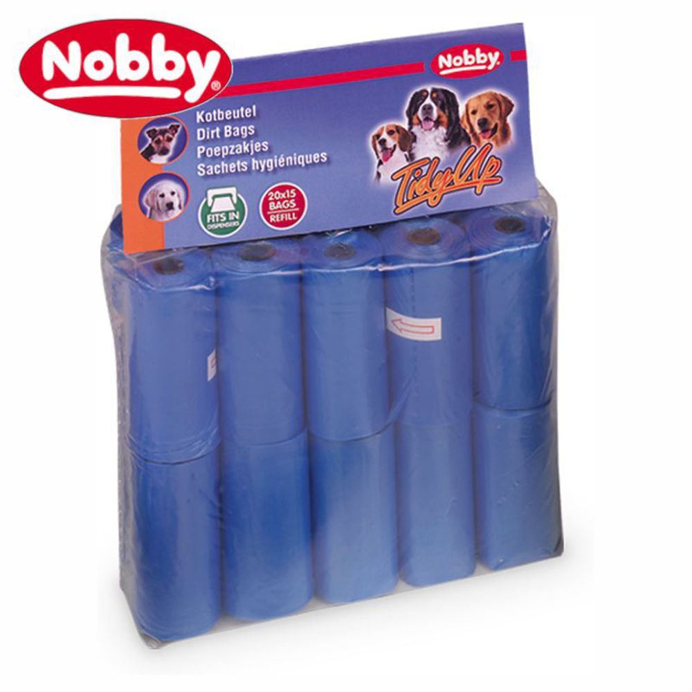 Nobby TidyUp Kotbeutel - 300 Stück Vorratspack - 20 Rollen je 15 Beutel Kottüten