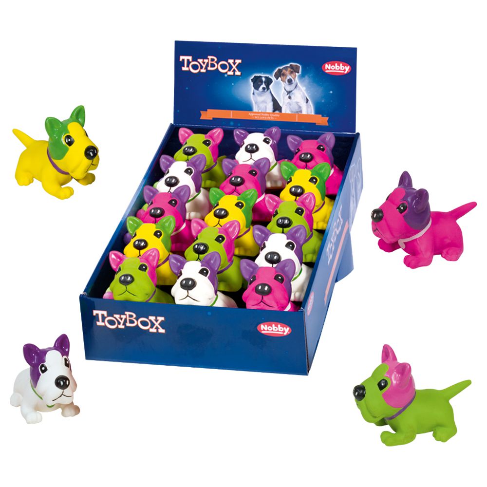 Nobby Latex Hundespielzeug - bunte Tierfiguren - Spielfigur für Hund - quitscht