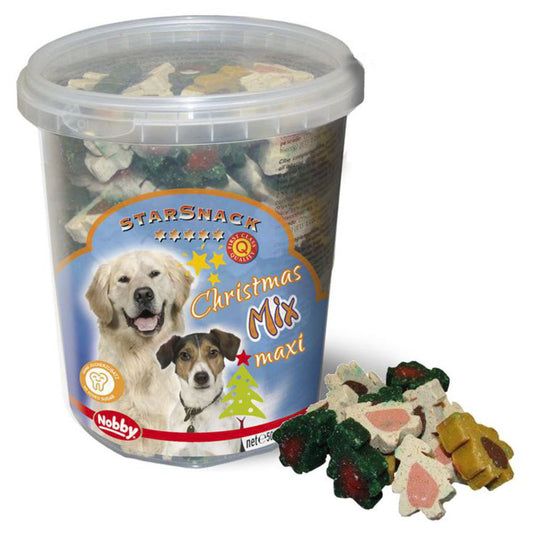 Nobby Starsnack Christmas-Mix maxi - Fisch/Fleisch/Getreide Leckerli weich 500g