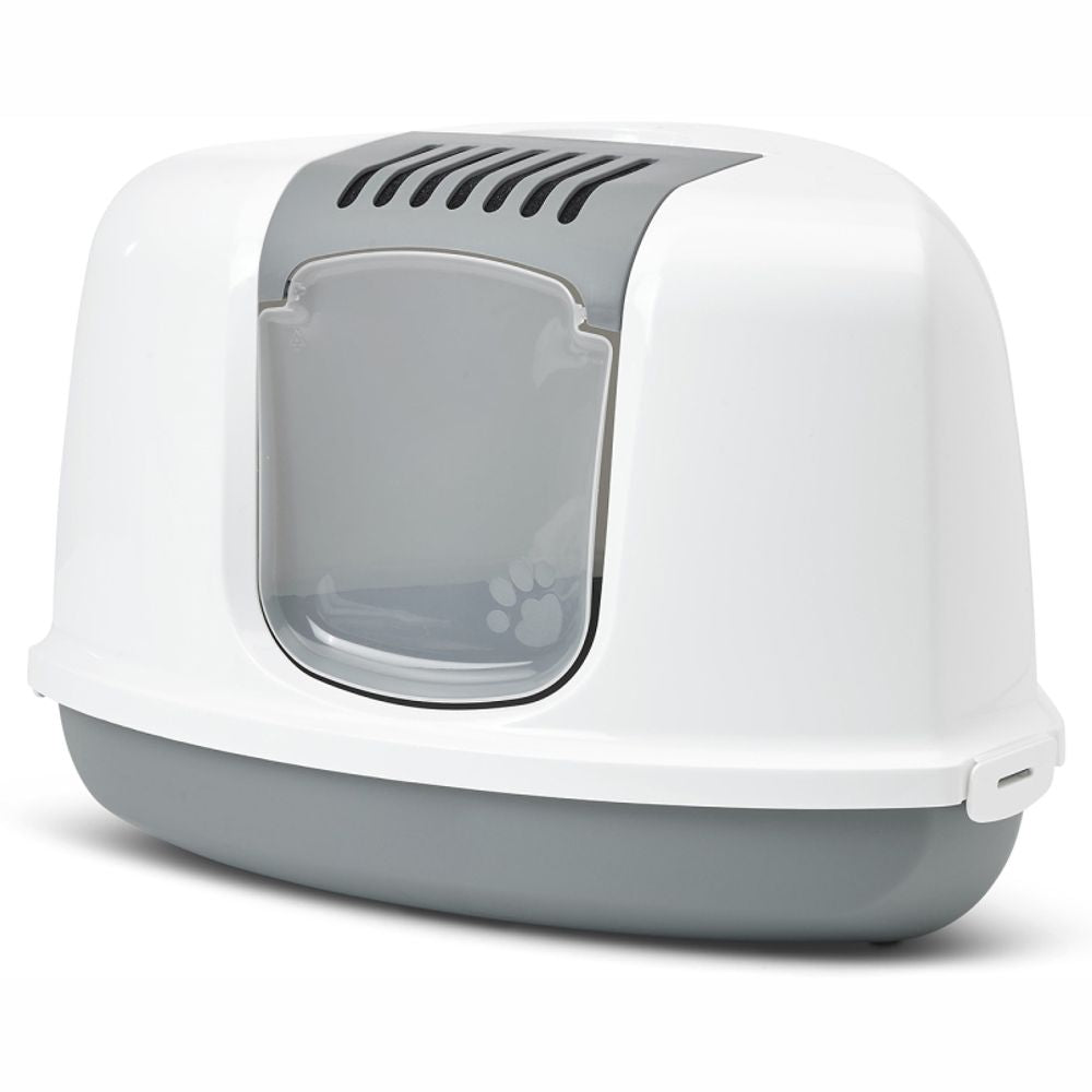 Savic Katzentoilette NESTOR CORNER - grau-weiß