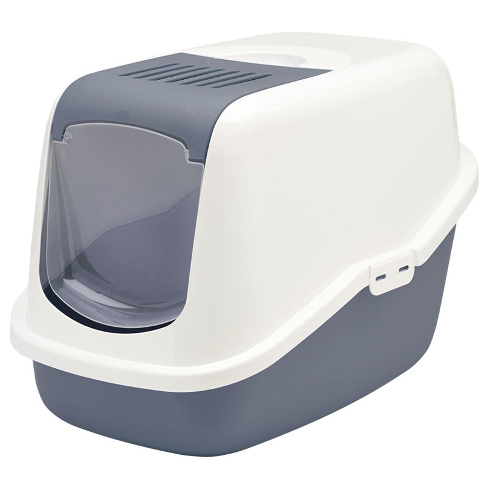 Savic Katzentoilette NESTOR - steinblau-weiß