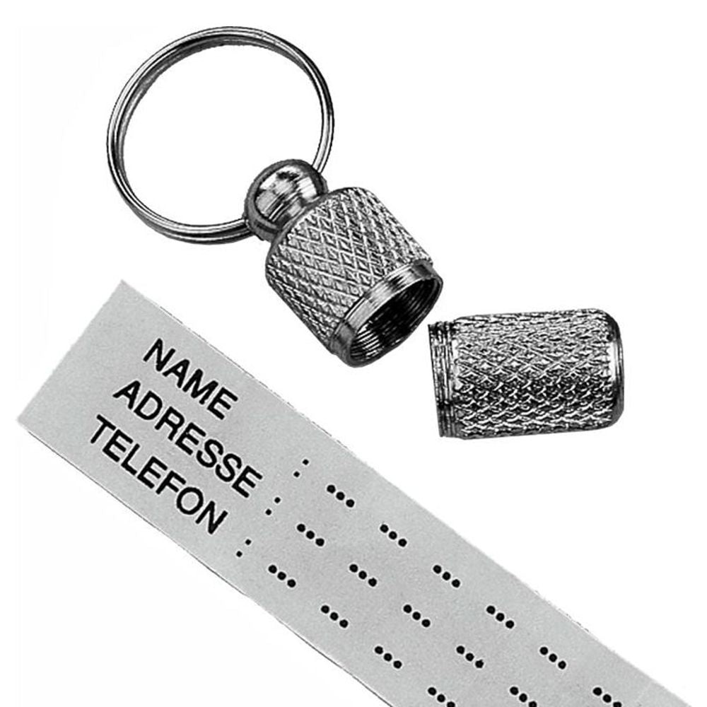 Nobby Adressanhänger 22 mm silber - für Hund und Katze - Adresshülse Adresstube