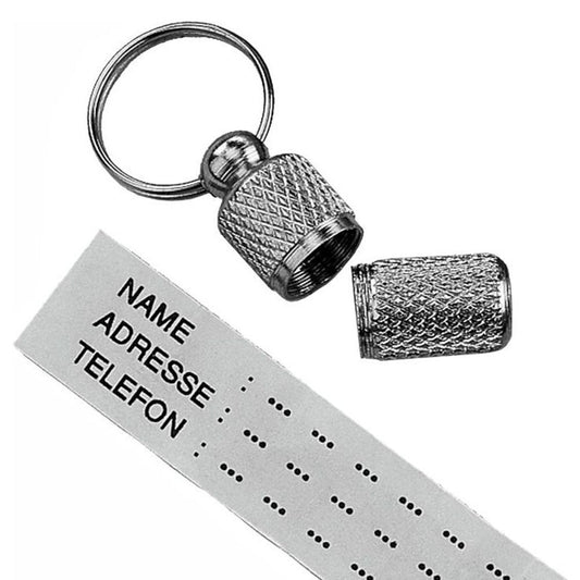Nobby Adressanhänger 22 mm silber - für Hund und Katze - Adresshülse Adresstube