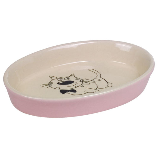 Nobby Keramik-Schale oval - rosa/beige