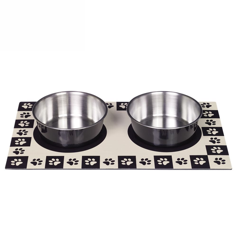 Nobby Magnetic-Set - 2x Napf - magnetische Unterlage - Futter Wasser Hundenapf