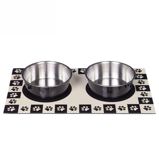 Nobby Magnetic-Set - 2x Napf - magnetische Unterlage - Futter Wasser Hundenapf