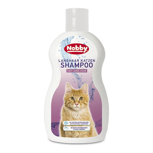Nobby Langhaar-Katzenshampoo - 300 ml - Shampoo für Langhaarkatzen - mit Arganöl