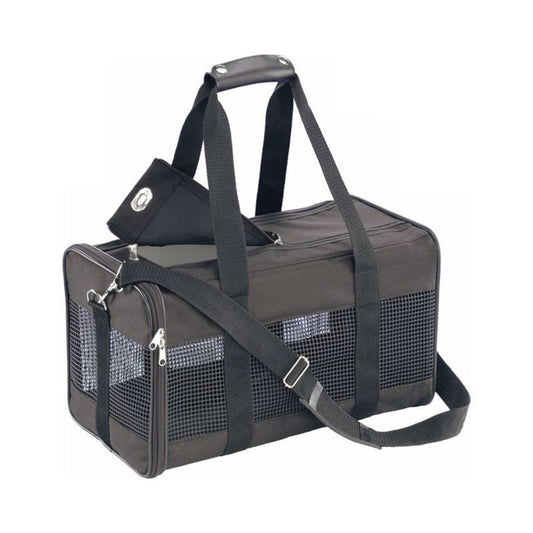 Nobby Transporttasche für Katze / Hund - Nylon Tragetasche Transportbox schwarz