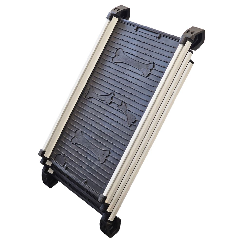 Nobby Aluminium Teleskop-Rampe - bis 90 kg - 158x42 cm - Hunderampe Hundetreppe