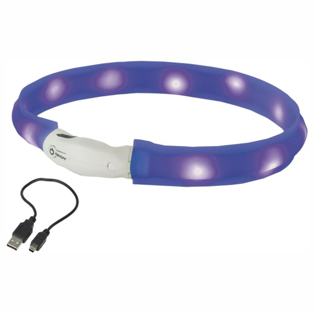 Nobby LED Leuchthalsband VISIBLE - M / blau