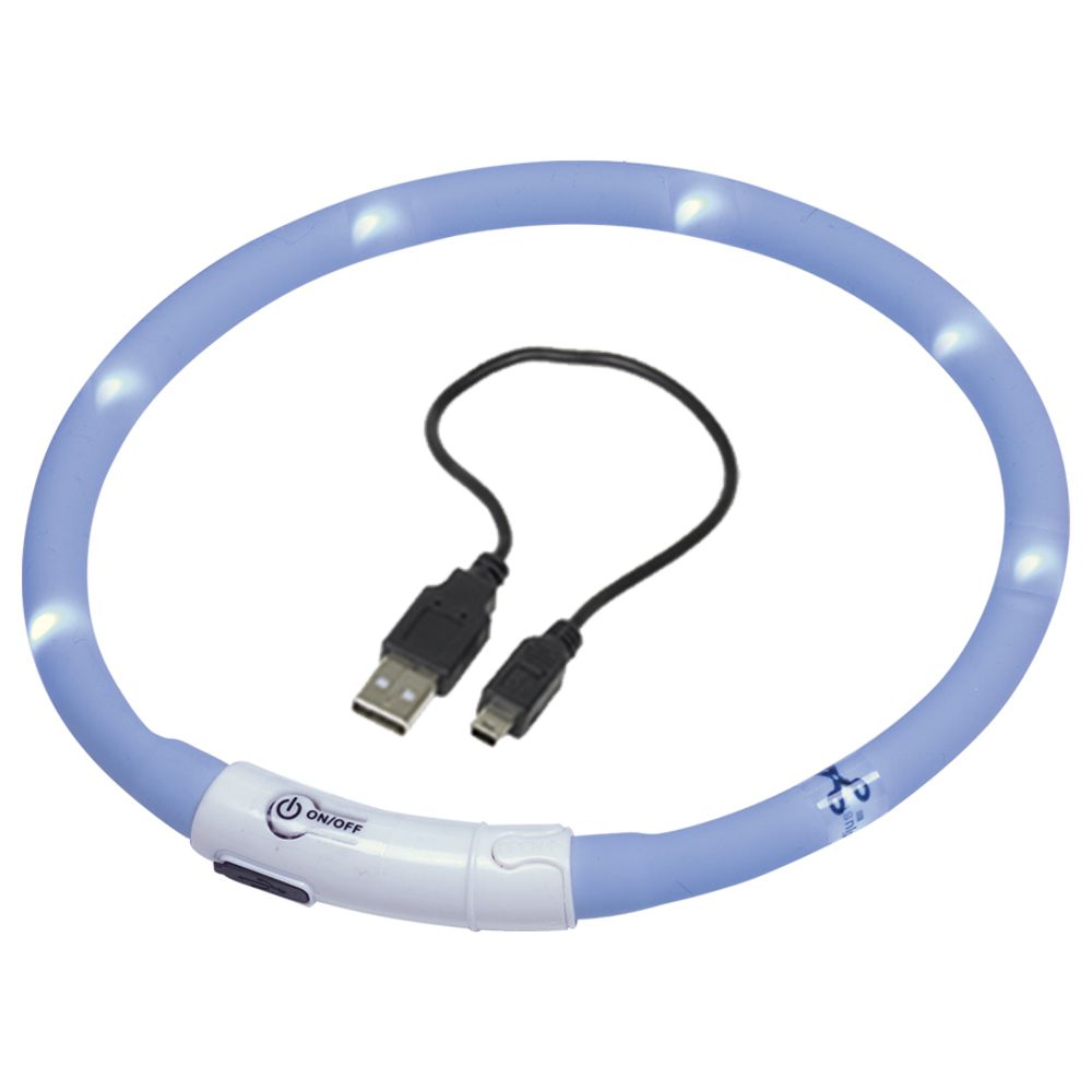 Nobby LED Puppy Leuchthalsband VISIBLE - hellblau