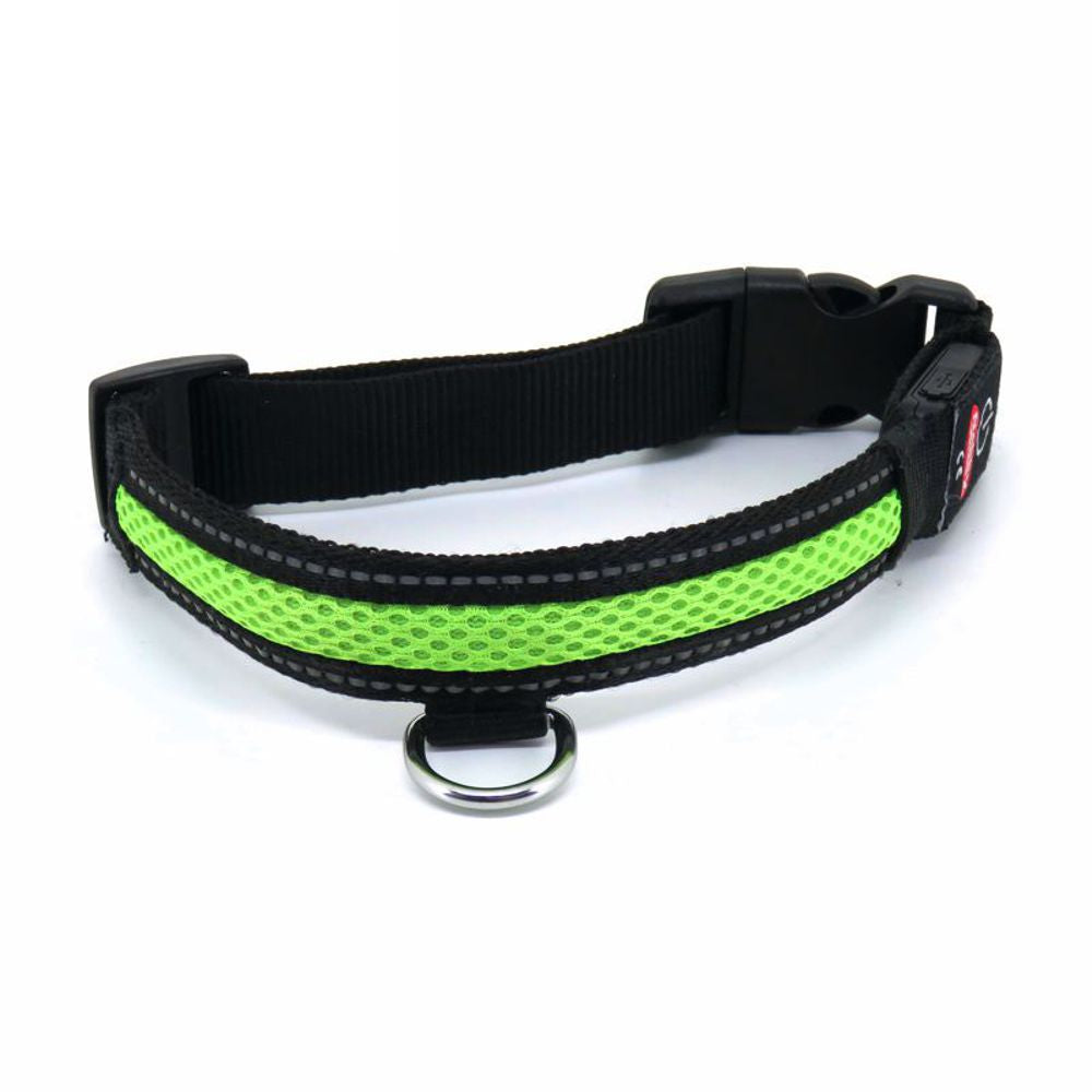 Nobby Sicherheitshalsband FLASH MESH - S/M/L - Leuchthalsband LED Halsband Hund