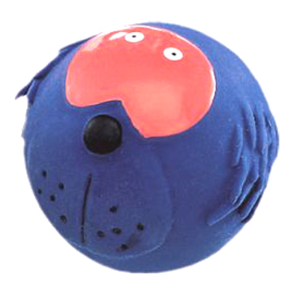 Nobby Latexball mit Tiergesicht - blau