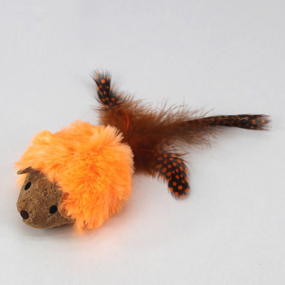 Nobby Plüschmaus mit Catnip und Federn - Katzenspielzeug Plüsch Maus