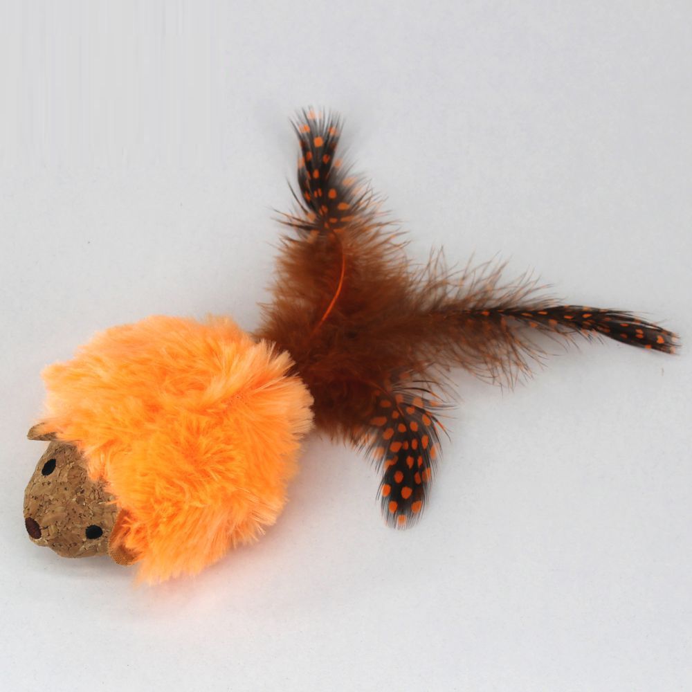 Nobby Plüschmaus mit Catnip und Federn - Katzenspielzeug Plüsch Maus