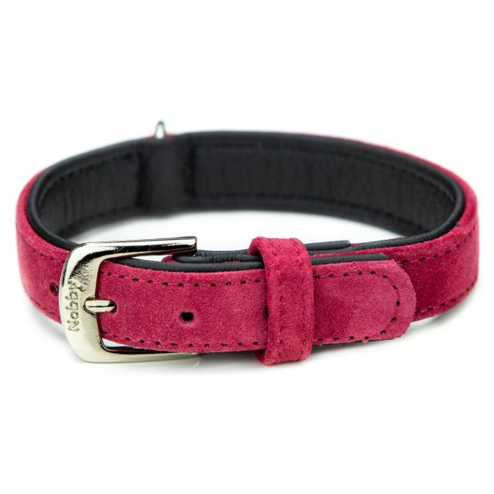 Nobby Leder Halsband VELOURS 26 - 61 cm lang - Nappaleder Hundehalsband Hund