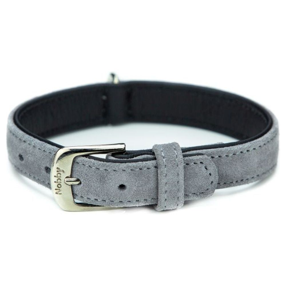 Nobby Leder Halsband VELOURS 26 - 61 cm lang - Nappaleder Hundehalsband Hund
