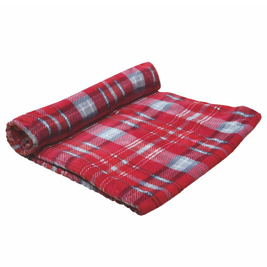 Nobby XMAS Fleecedecke KARELI - rot - M/L - Hundedecke Kuscheldecke Schutzdecke