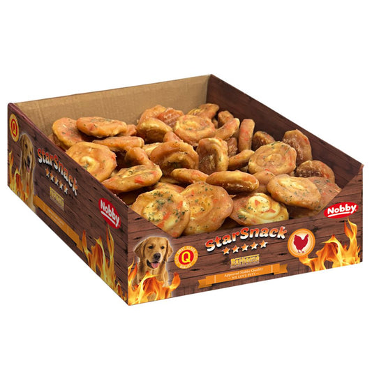 Nobby Barbecue Chicken Snail S/M - Rinderhaut Huhn Schnecke Hundesnack Kausnack