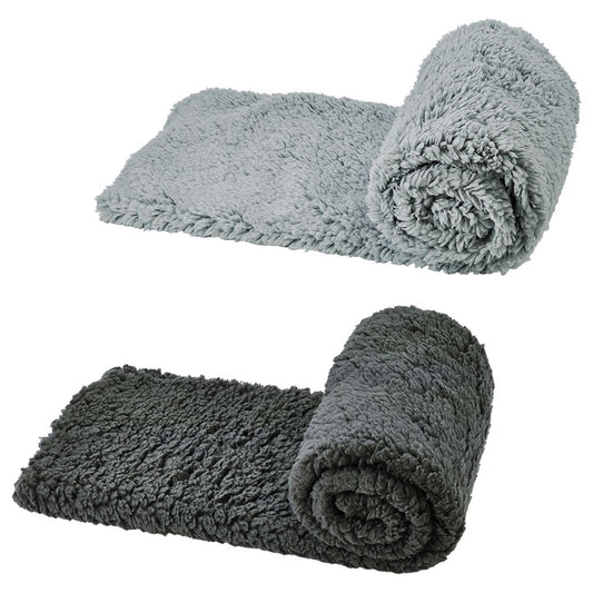 Nobby Fleecedecke TEDDY - grau - M/L - Hundedecke Kuscheldecke Schutzdecke