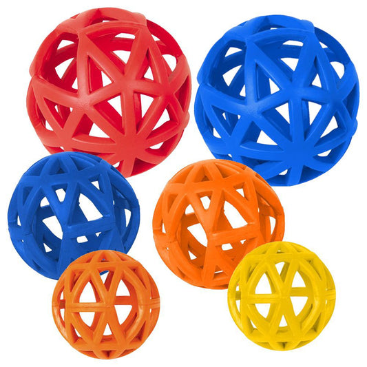 Nobby Vollgummi Spielzeug Gitterball - Hundespiel Kauspielzeug Ball Gummiball