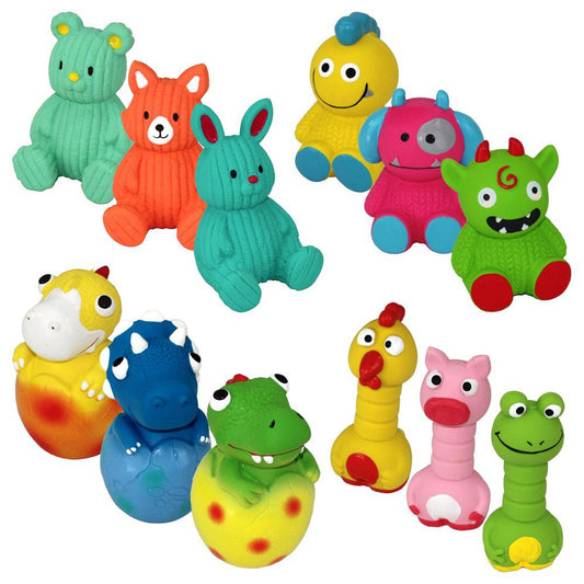 Nobby Latex Hundespielzeug Dino Monster Tiere - Spielfigur für Hund - quitscht